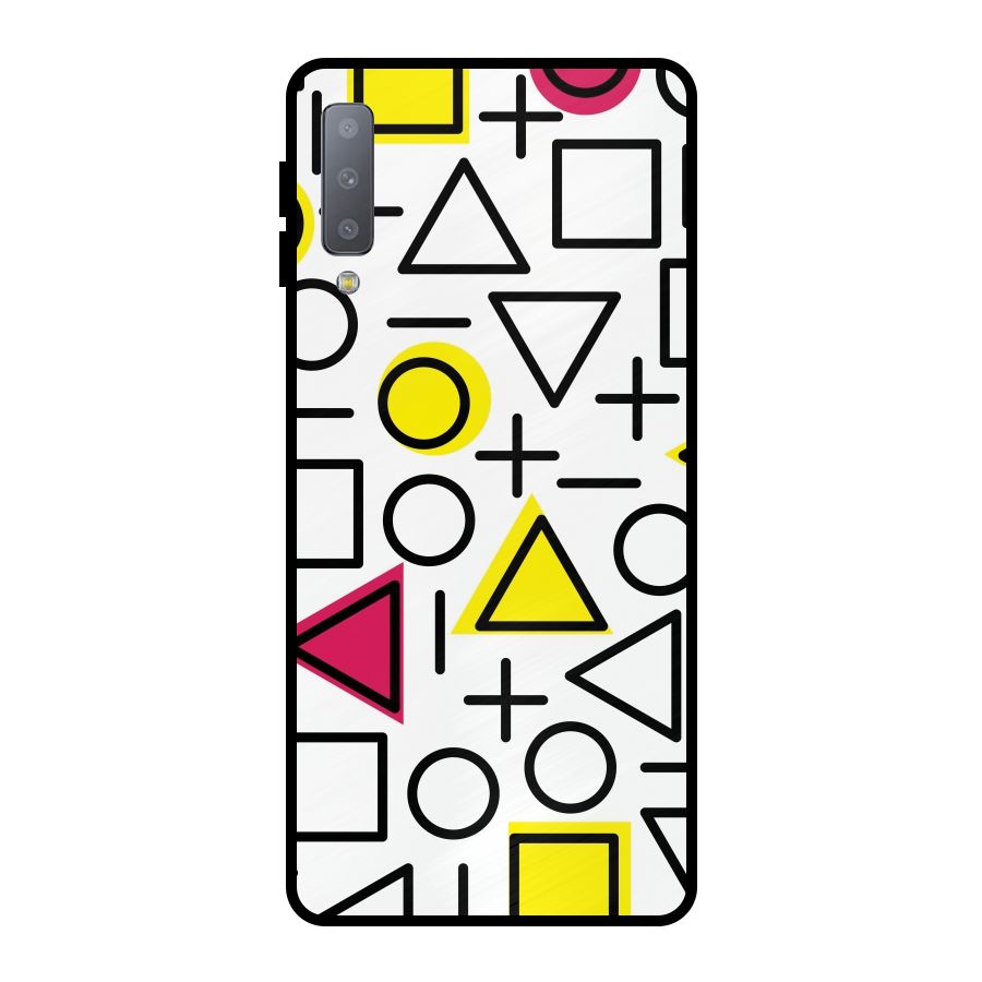 Geometry Pattern Metal Back Case for Galaxy A7 (2018)