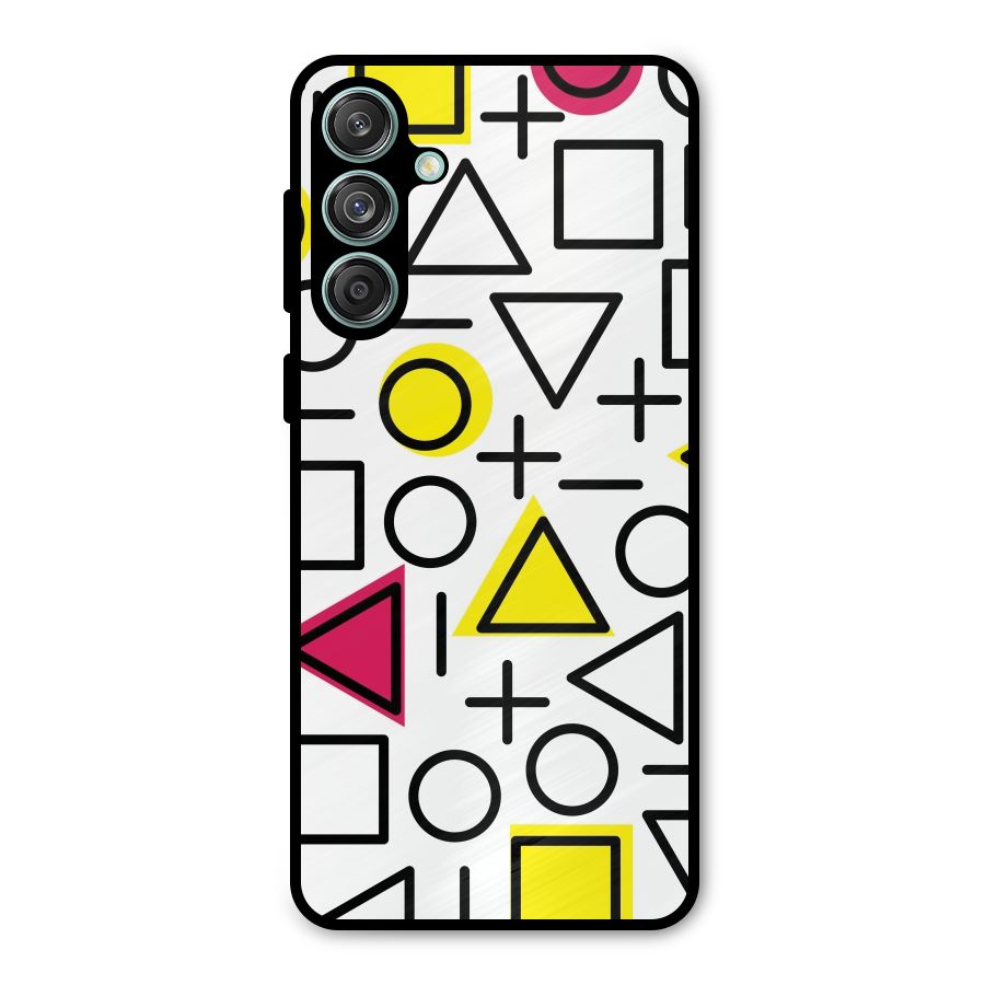 Geometry Pattern Metal Back Case for Galaxy M55 5G