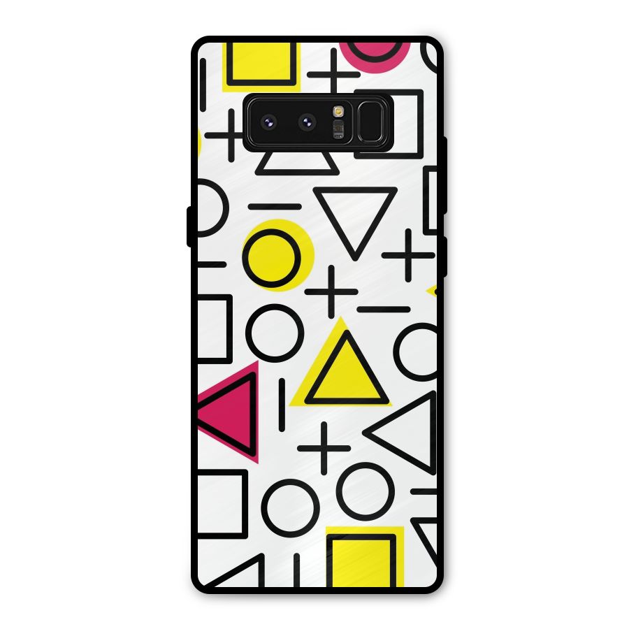Geometry Pattern Metal Back Case for Galaxy Note 8