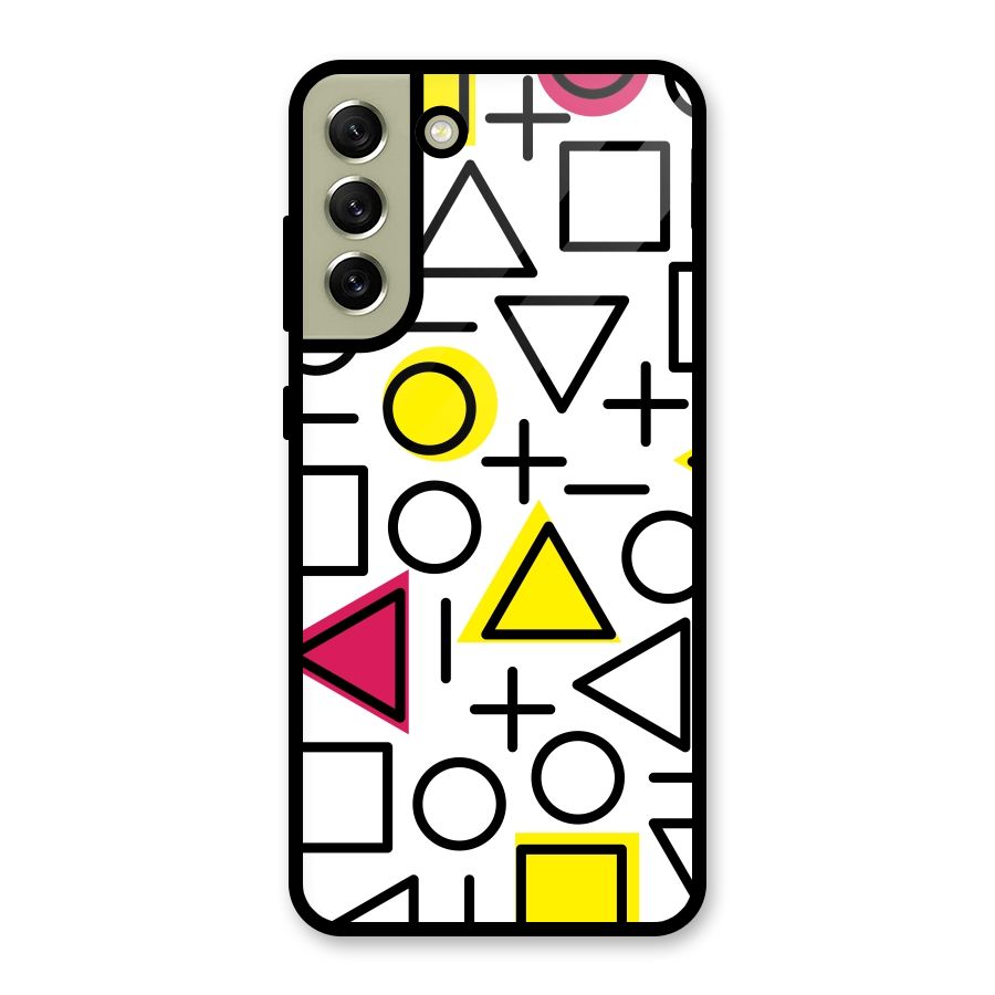 Geometry Pattern Metal Back Case for Galaxy S21 FE 5G (2023)