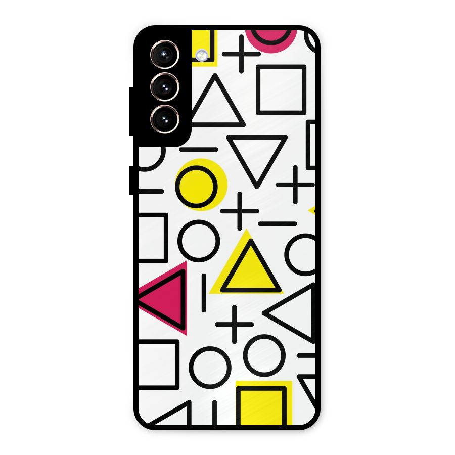 Geometry Pattern Metal Back Case for Galaxy S21 Plus
