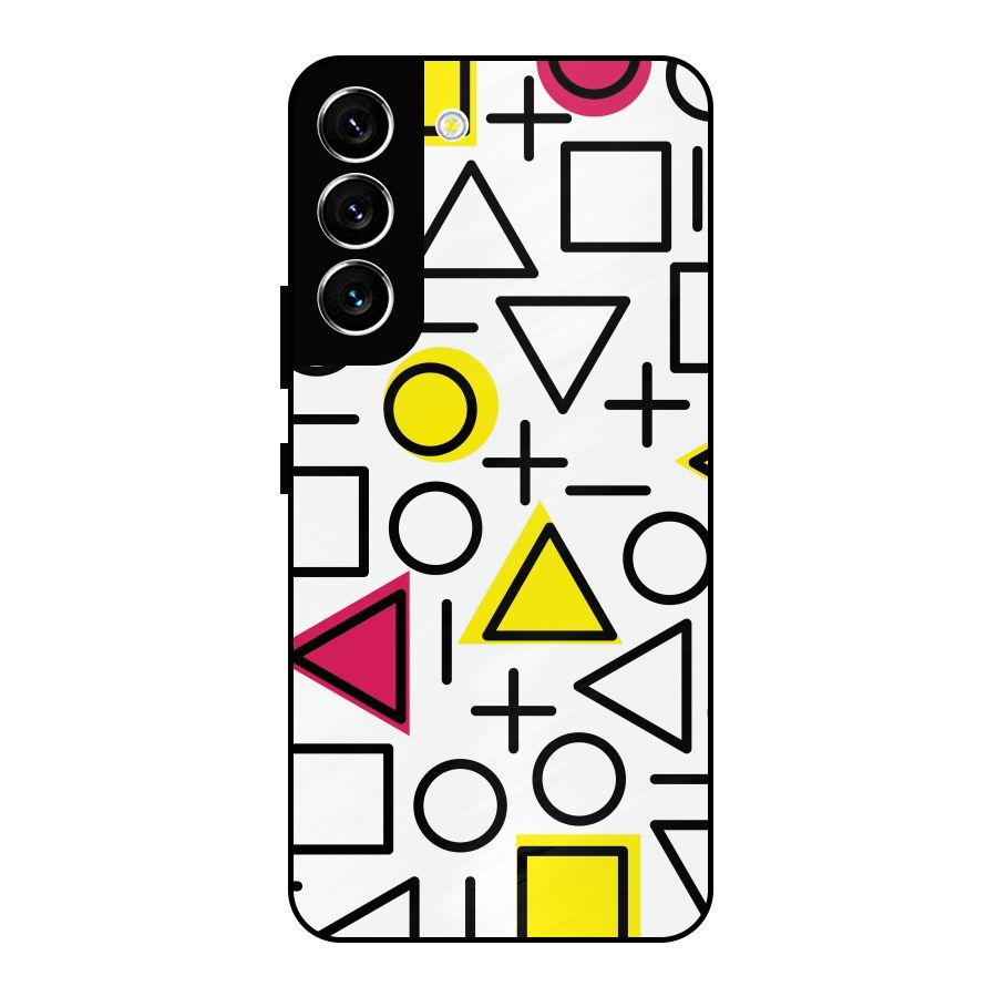 Geometry Pattern Metal Back Case for Galaxy S22 5G