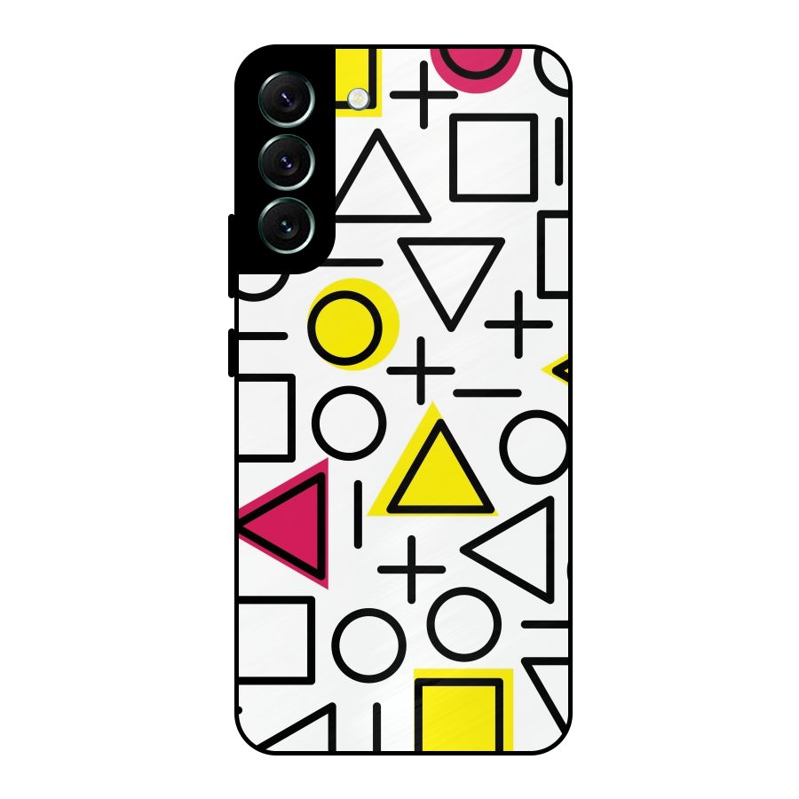 Geometry Pattern Metal Back Case for Galaxy S22 Plus 5G