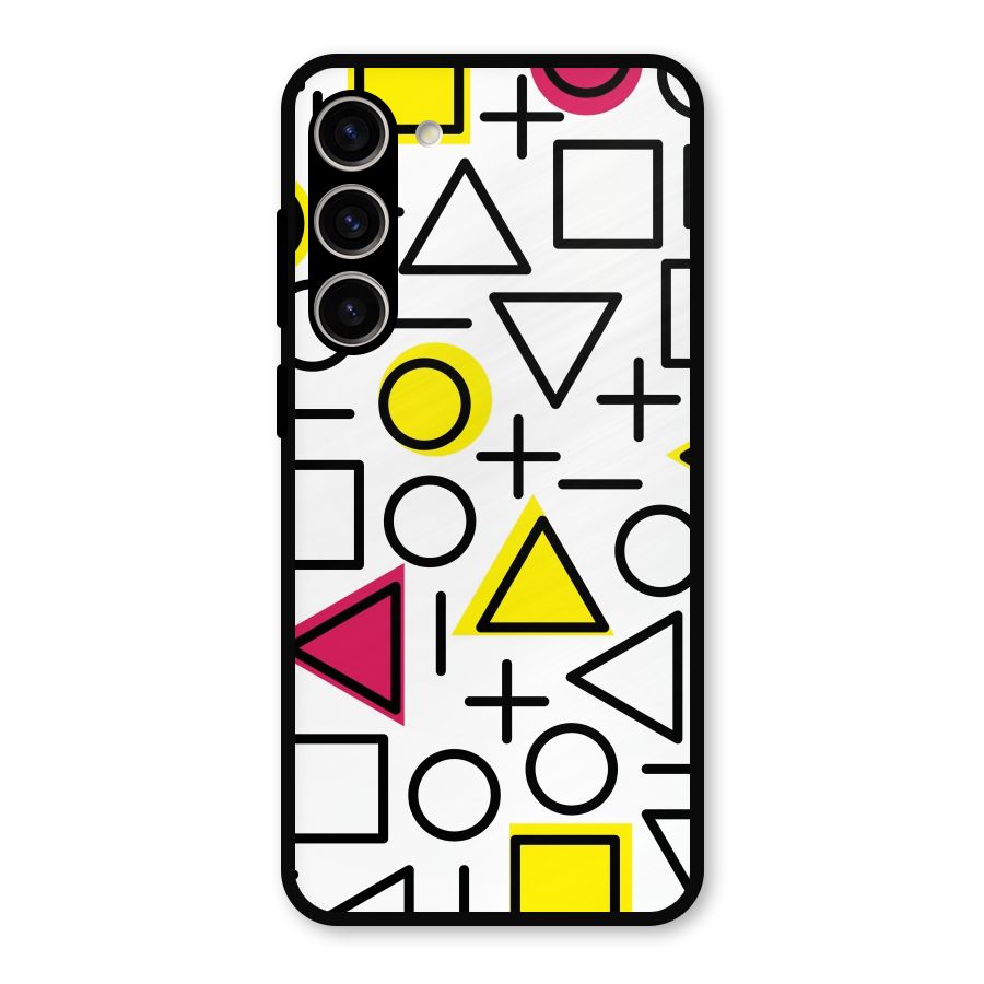 Geometry Pattern Metal Back Case for Galaxy S23 Plus