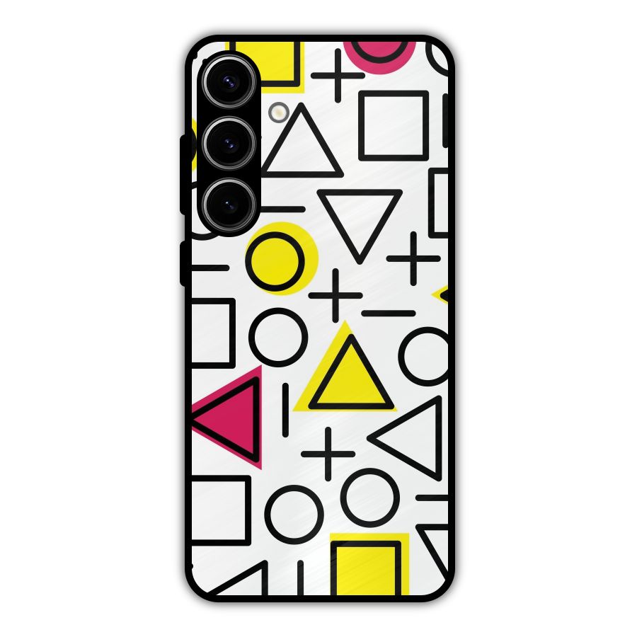 Geometry Pattern Metal Back Case for Galaxy S24 Plus