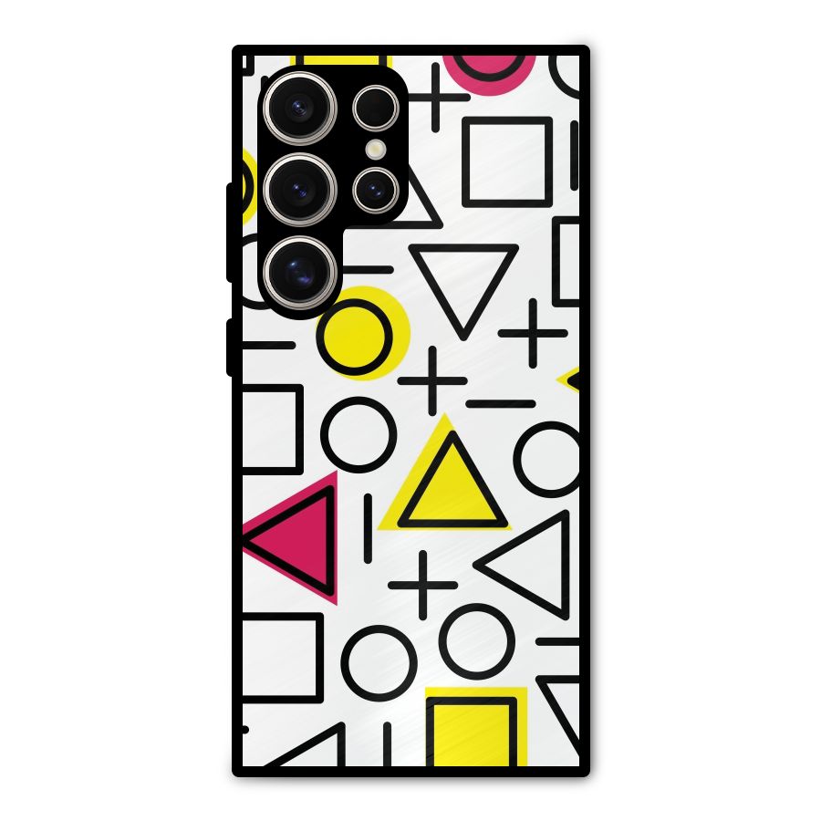 Geometry Pattern Metal Back Case for Galaxy S24 Ultra