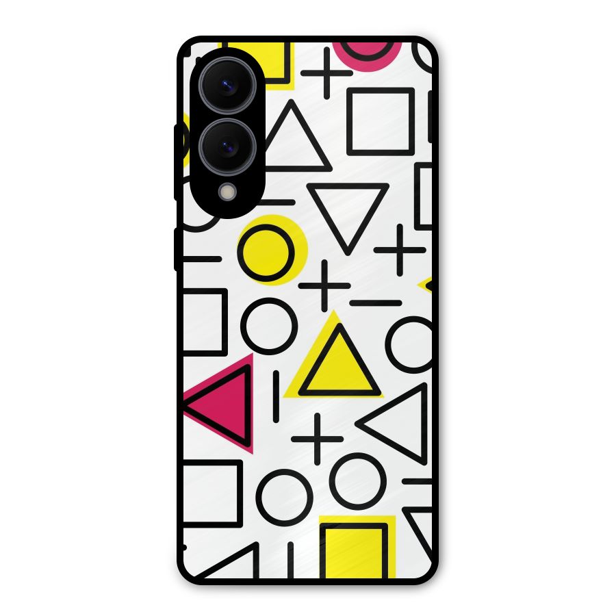 Geometry Pattern Metal Back Case for Galaxy S25 Edge