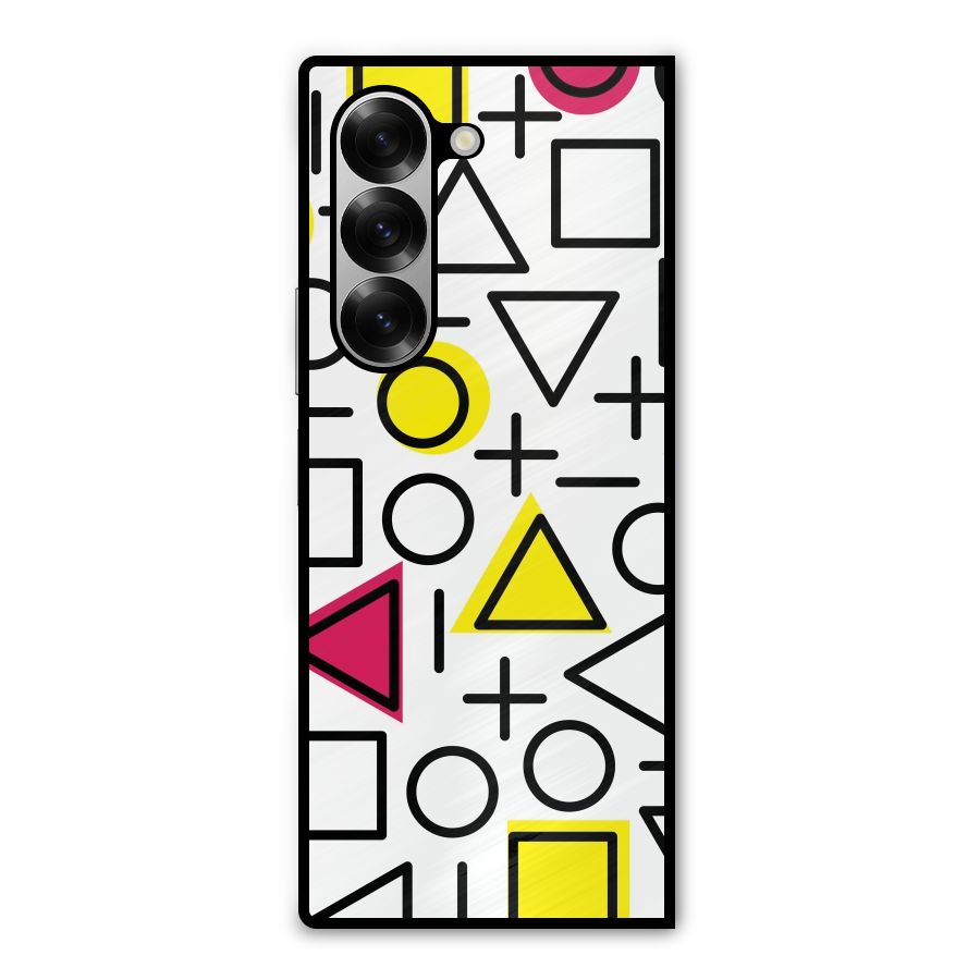 Geometry Pattern Metal Back Case for Galaxy Z Fold6