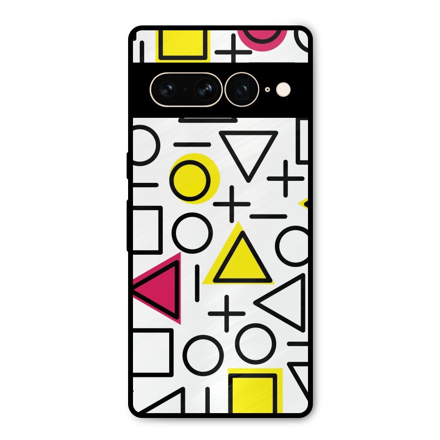 Geometry Pattern Metal Back Case for Google Pixel 7 Pro