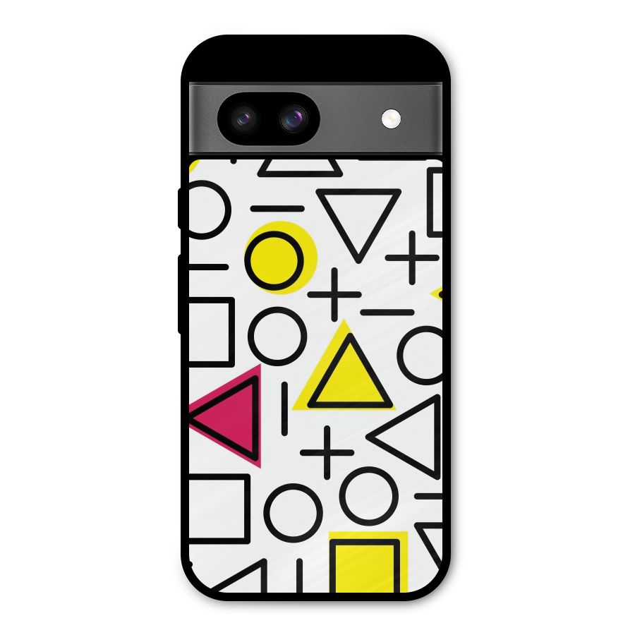 Geometry Pattern Metal Back Case for Google Pixel 8a