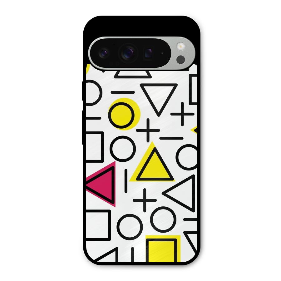 Geometry Pattern Metal Back Case for Google Pixel 9 Pro XL
