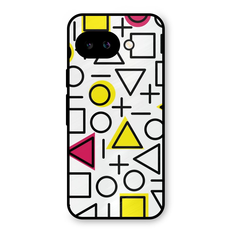Geometry Pattern Metal Back Case for Google Pixel 9a