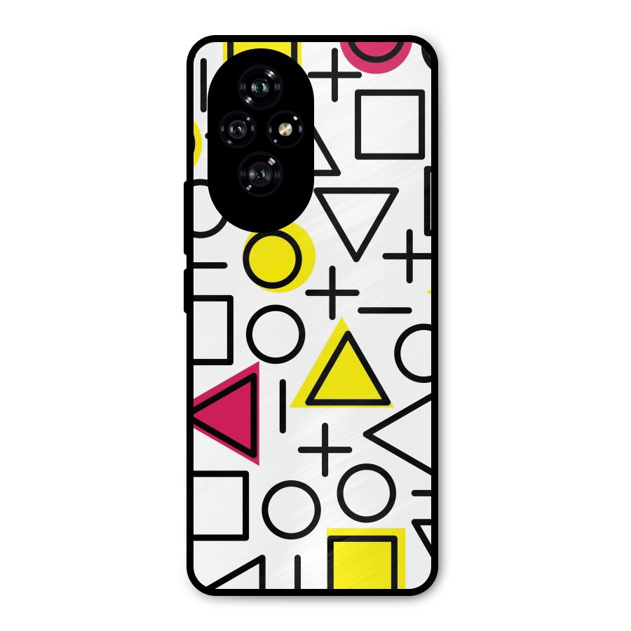Geometry Pattern Metal Back Case for Honor 200