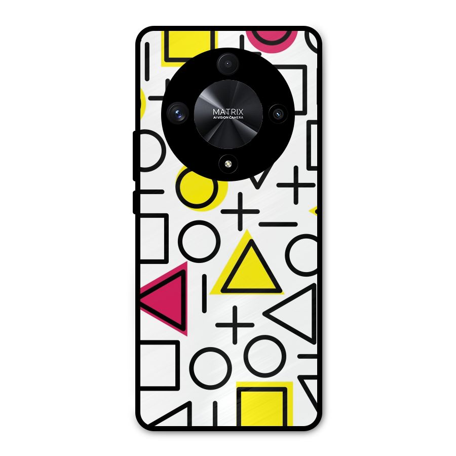 Geometry Pattern Metal Back Case for Honor X9b