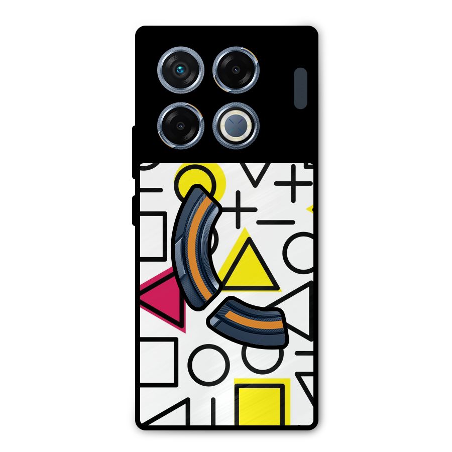 Geometry Pattern Metal Back Case for Infinix GT 20 Pro