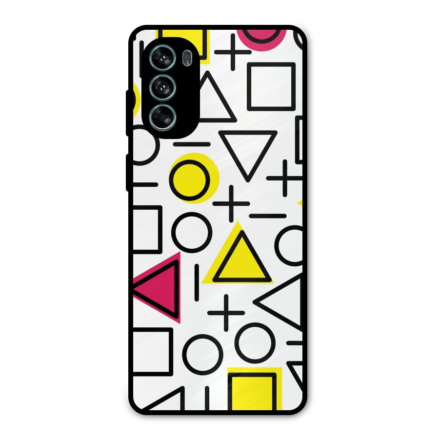 Geometry Pattern Metal Back Case for Moto G62