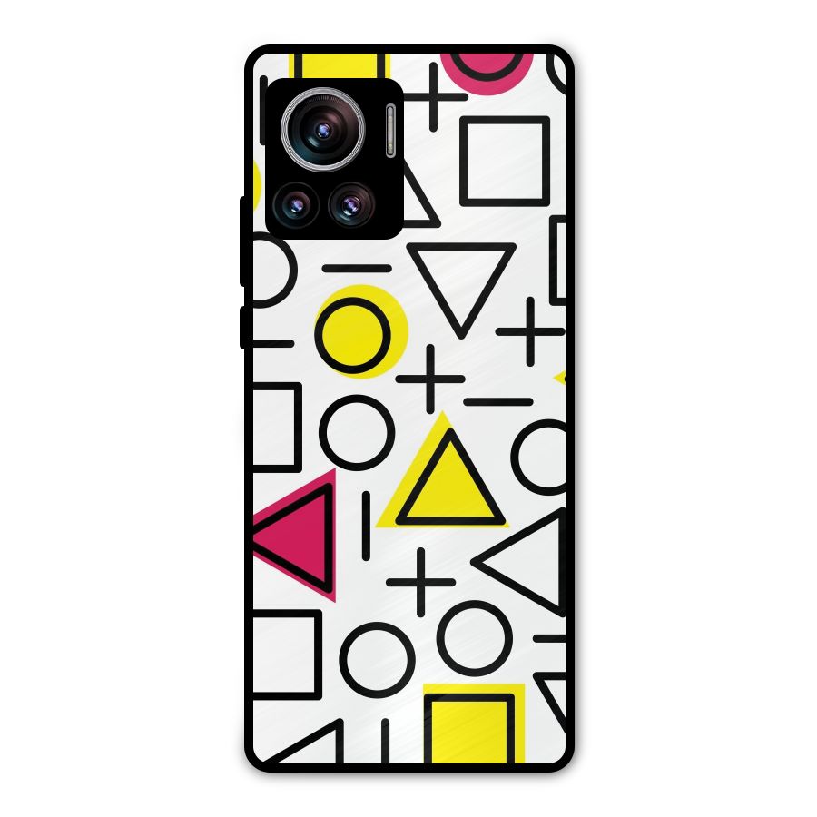 Geometry Pattern Metal Back Case for Motorola Edge 30 Ultra