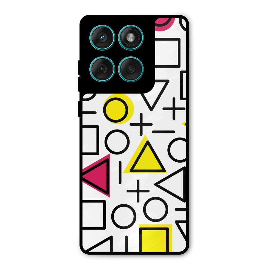 Geometry Pattern Metal Back Case for Motorola Edge 60