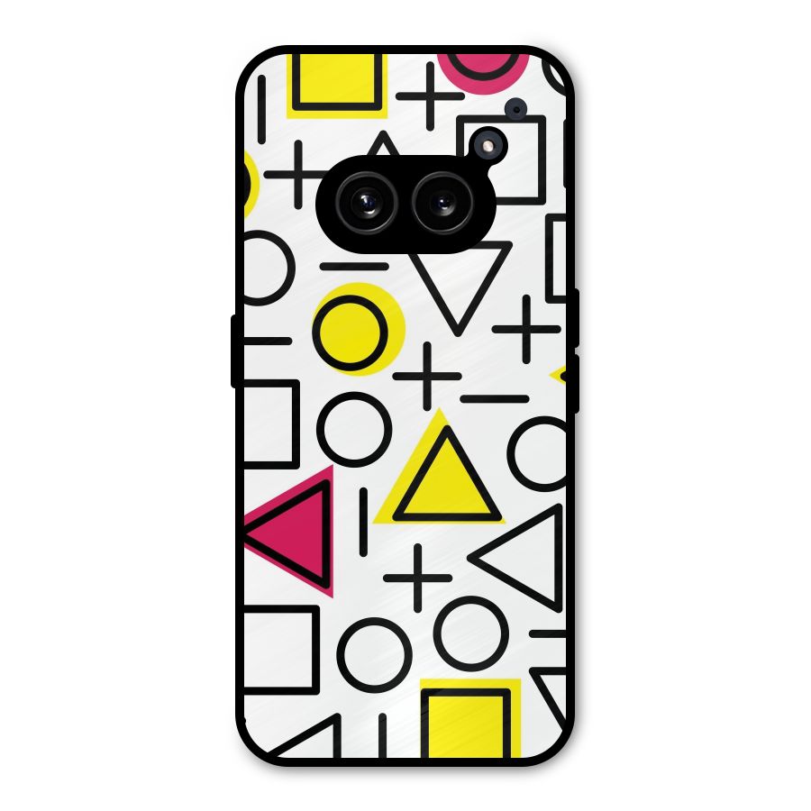 Geometry Pattern Metal Back Case for Nothing Phone 2a Plus