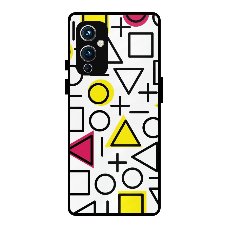 Geometry Pattern Metal Back Case for OnePlus 9