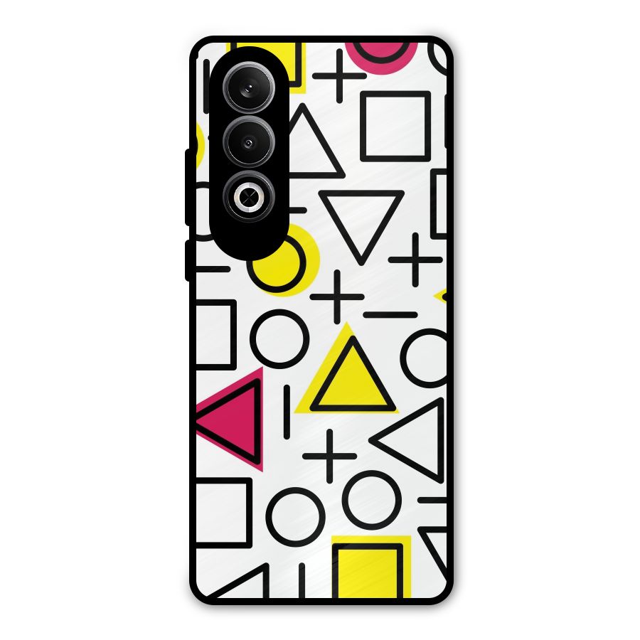 Geometry Pattern Metal Back Case for OnePlus Nord CE4