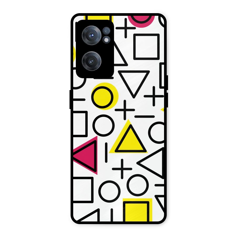 Geometry Pattern Metal Back Case for OnePlus Nord CE 2 5G