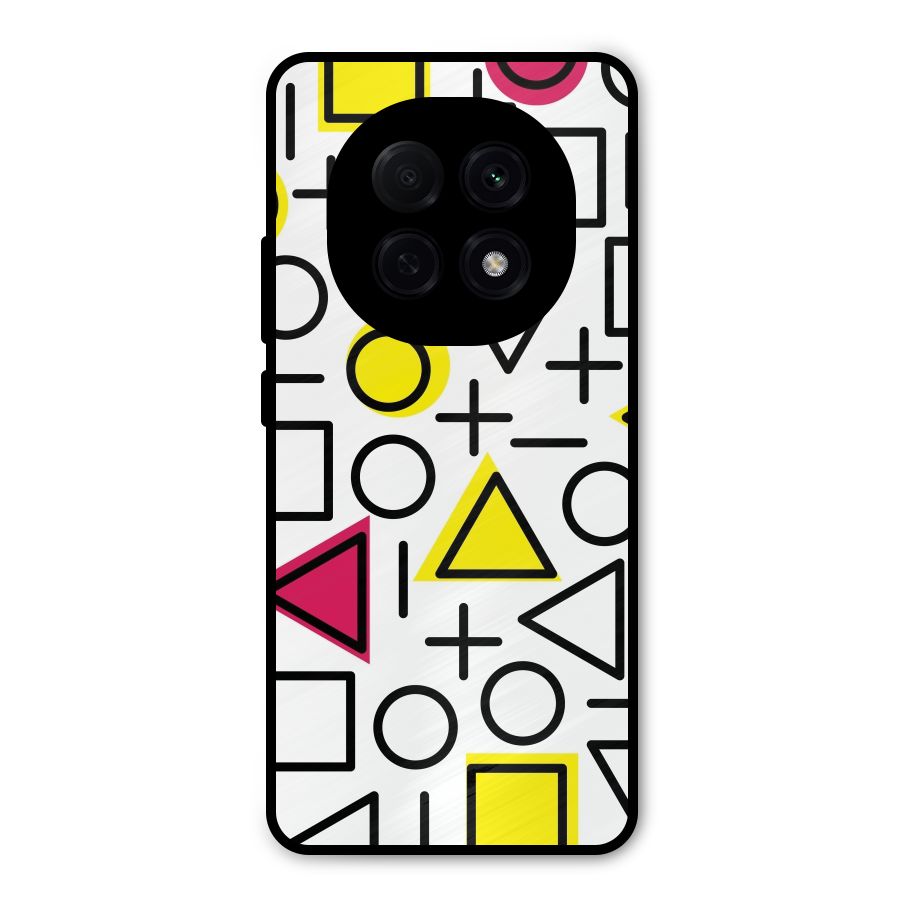 Geometry Pattern Metal Back Case for Oppo F29 Pro