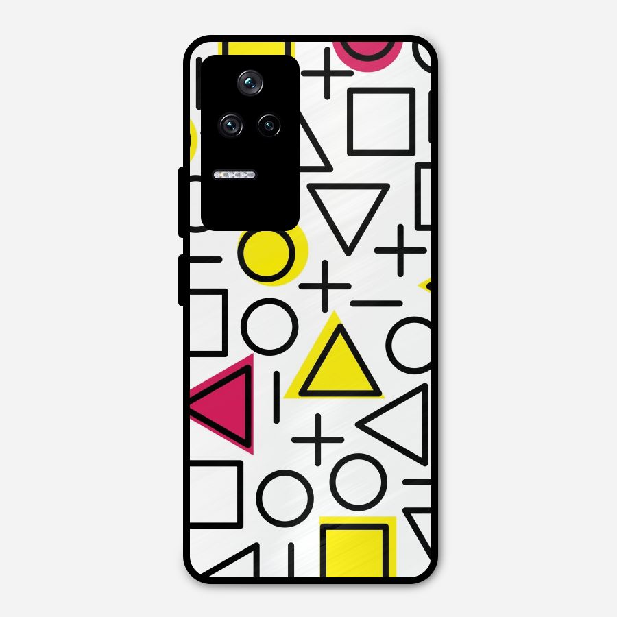 Geometry Pattern Metal Back Case for Poco F4 5G
