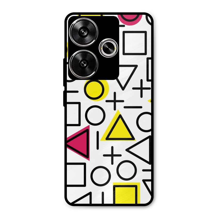 Geometry Pattern Metal Back Case for Poco F6