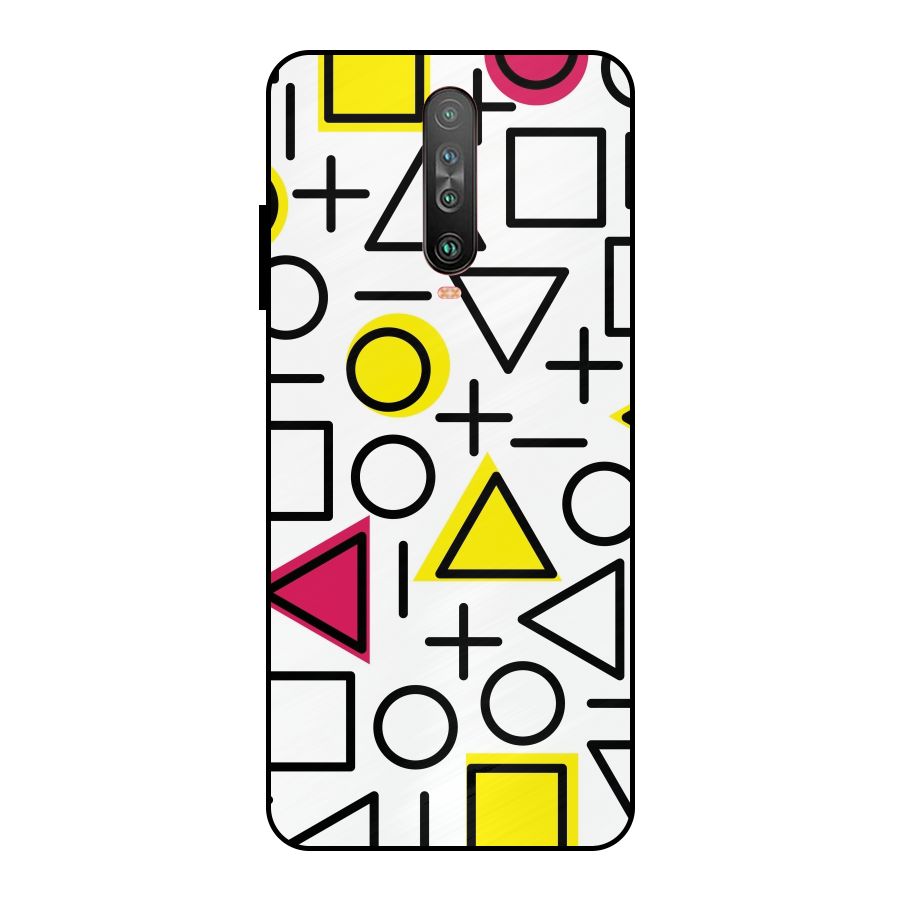Geometry Pattern Metal Back Case for Poco X2