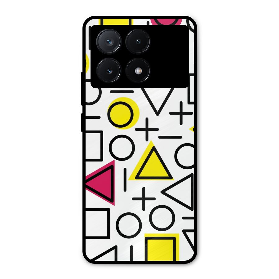 Geometry Pattern Metal Back Case for Poco X6 Pro