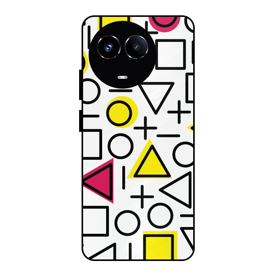 Geometry Pattern Metal Back Case for Realme 11X