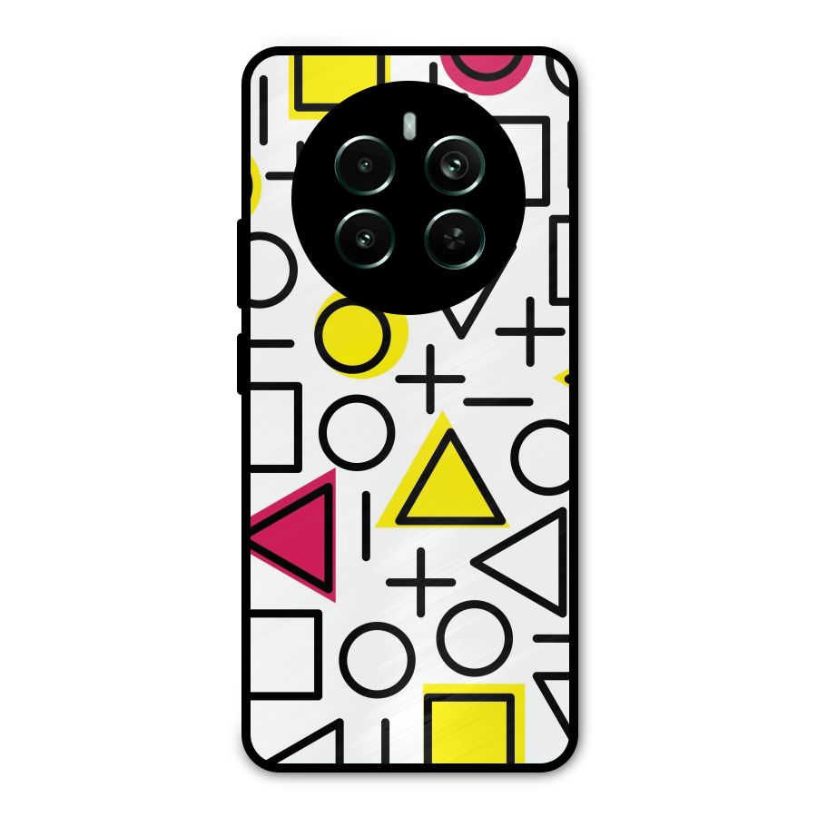 Geometry Pattern Metal Back Case for Realme 12 Pro Plus