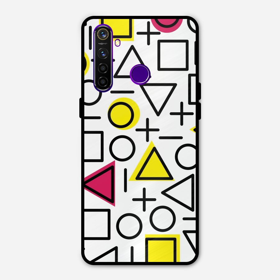 Geometry Pattern Metal Back Case for Realme 5 Pro