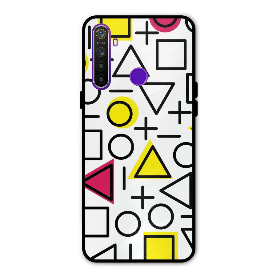Geometry Pattern Metal Back Case for Realme 5i