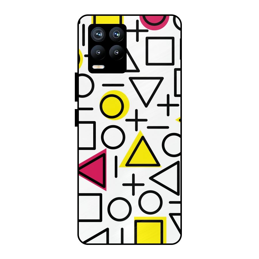 Geometry Pattern Metal Back Case for Realme 8 Pro