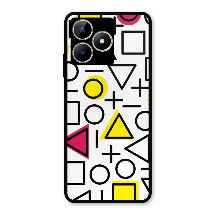 Geometry Pattern Metal Back Case for Realme C53