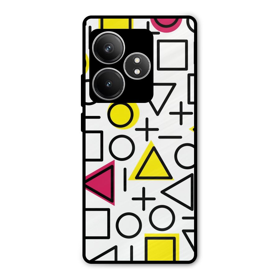 Geometry Pattern Metal Back Case for Realme GT 6T