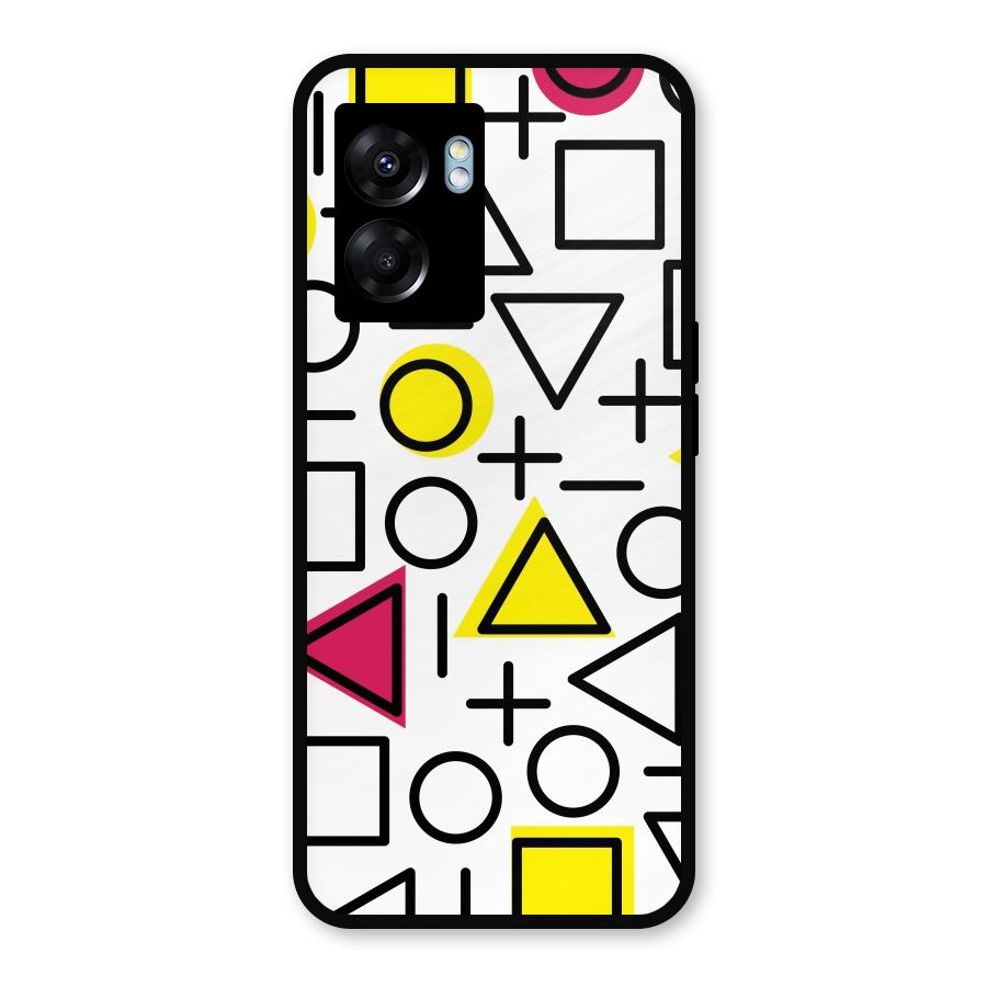 Geometry Pattern Metal Back Case for Realme Narzo 50 5G