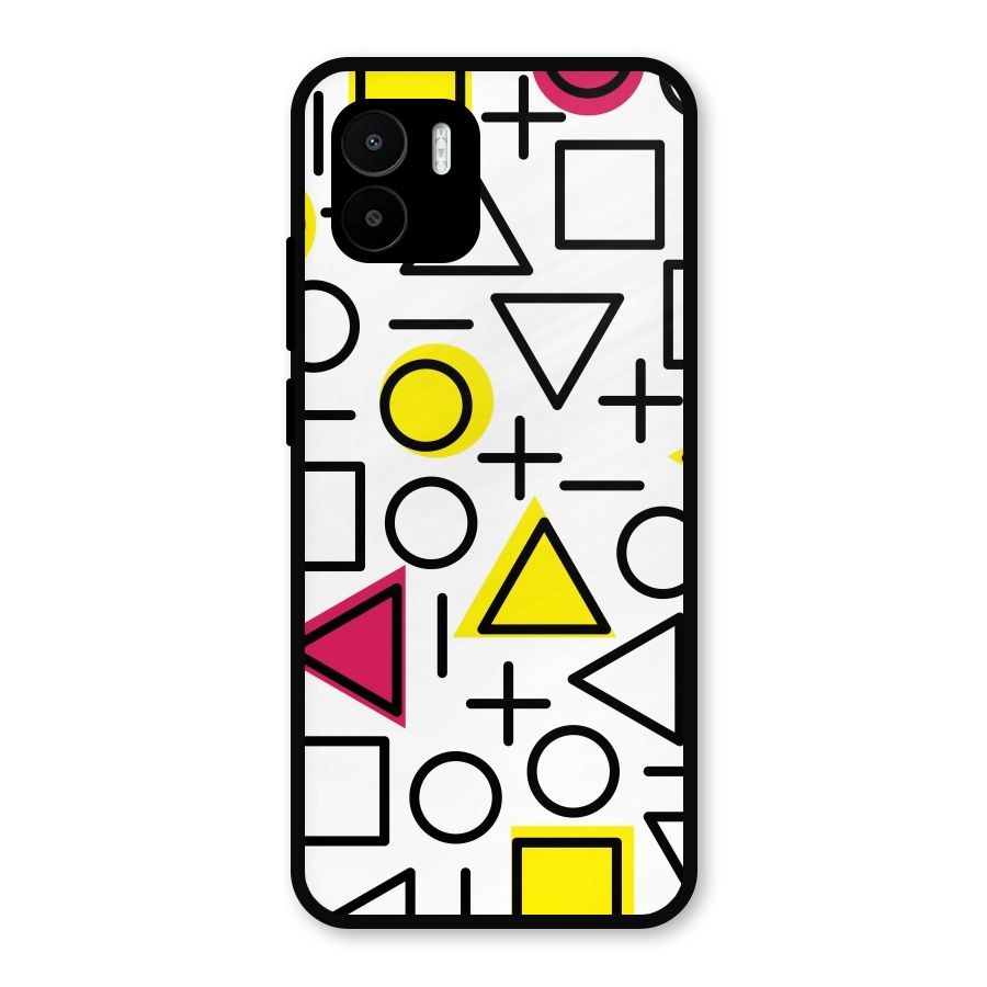 Geometry Pattern Metal Back Case for Redmi A2