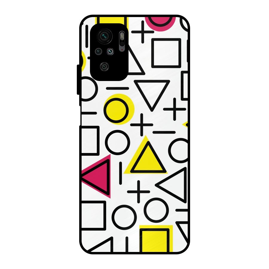 Geometry Pattern Metal Back Case for Redmi Note 10S