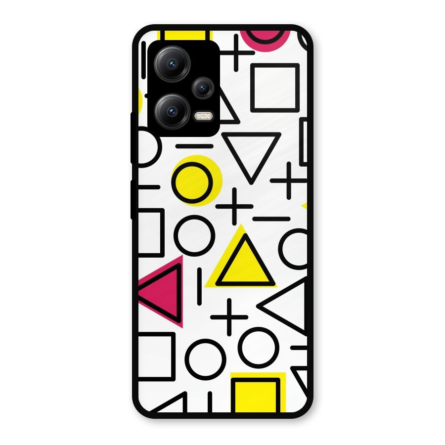 Geometry Pattern Metal Back Case for Redmi Note 12 5G