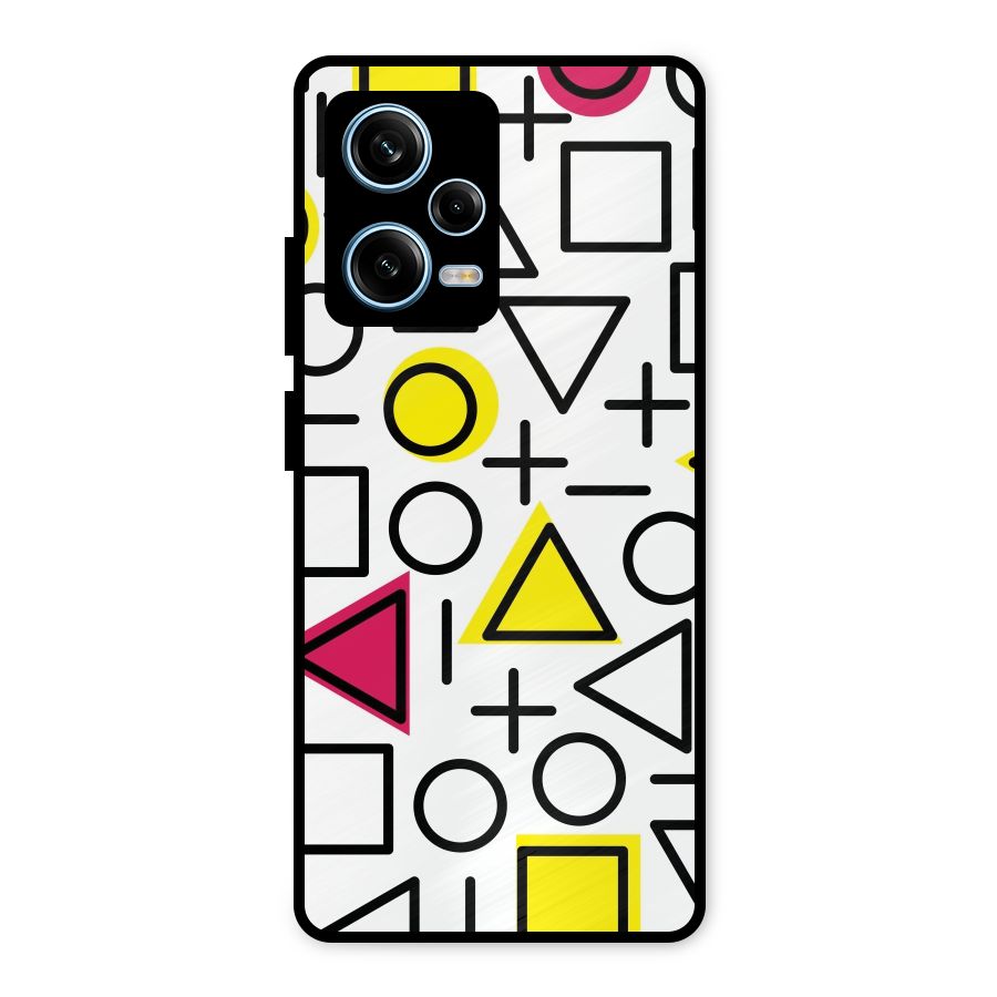 Geometry Pattern Metal Back Case for Redmi Note 12 Pro
