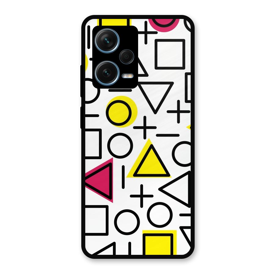 Geometry Pattern Metal Back Case for Redmi Note 12 Pro Plus 5G