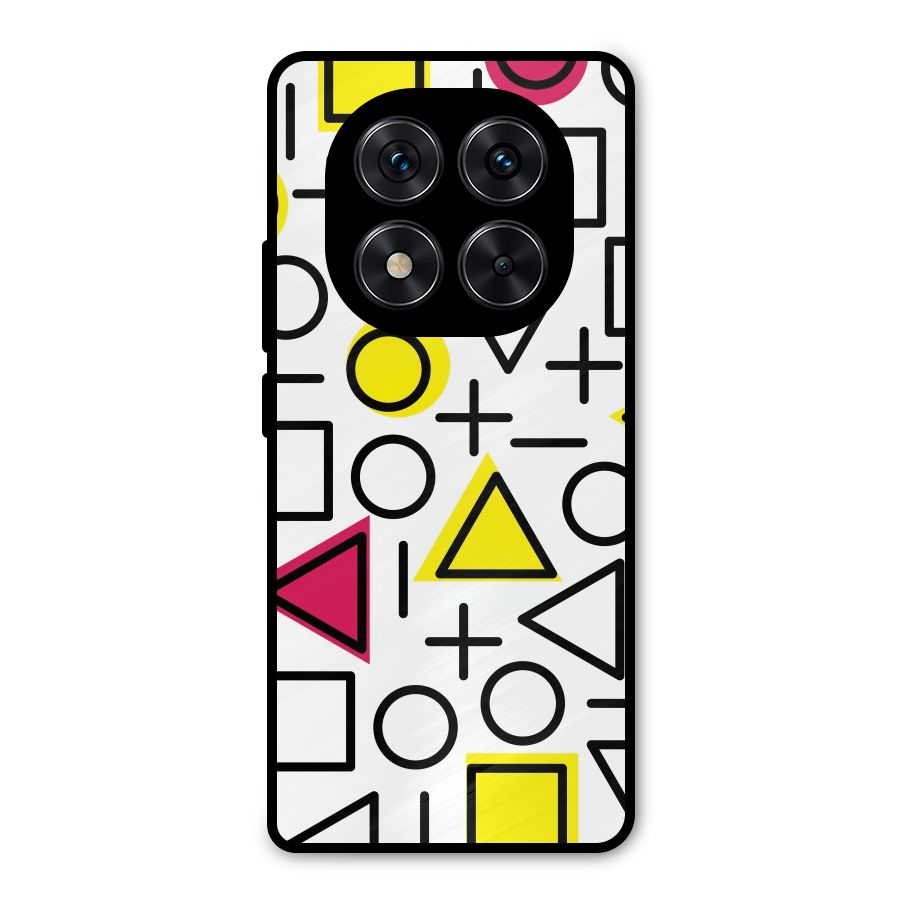 Geometry Pattern Metal Back Case for Redmi Note 14 Pro 5G