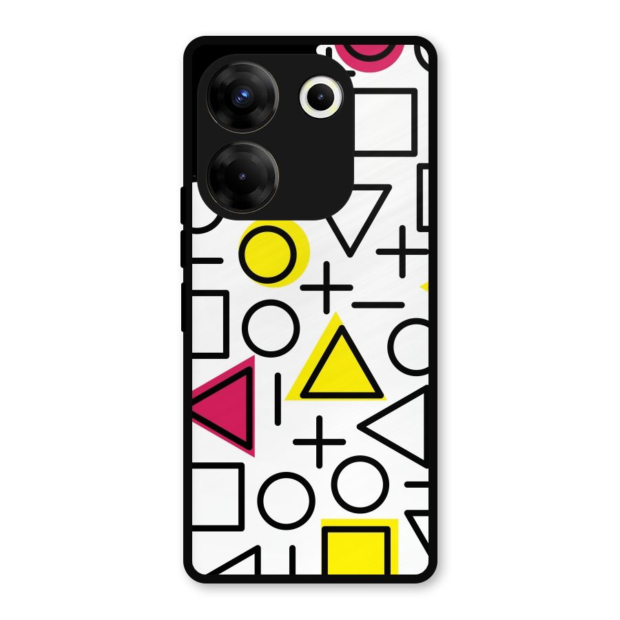 Geometry Pattern Metal Back Case for Tecno Camon 20