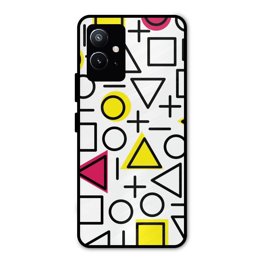 Geometry Pattern Metal Back Case for Vivo T1 5G