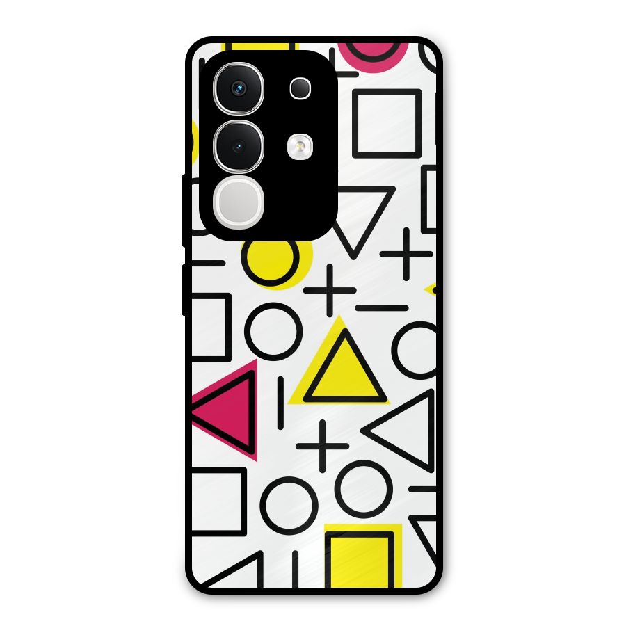 Geometry Pattern Metal Back Case for Vivo T4x