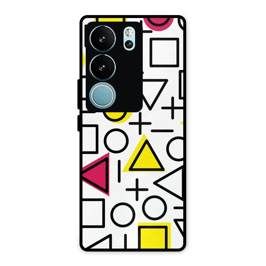 Geometry Pattern Metal Back Case for Vivo V29 Pro