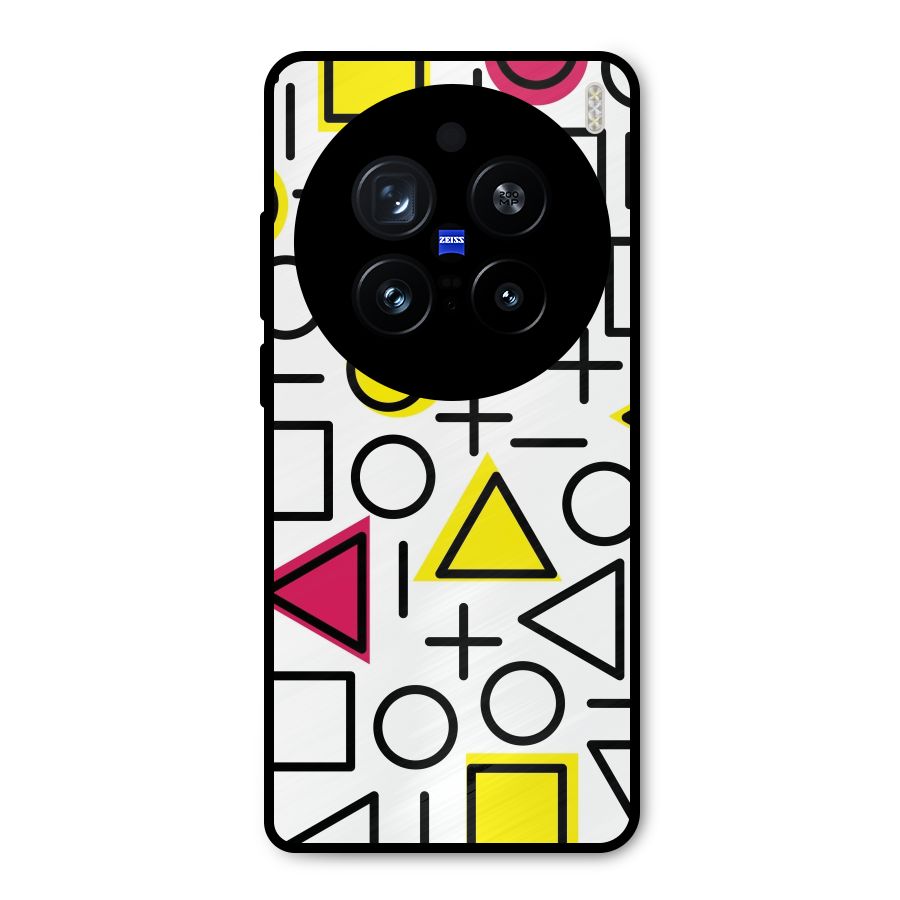 Geometry Pattern Metal Back Case for Vivo X200 Pro